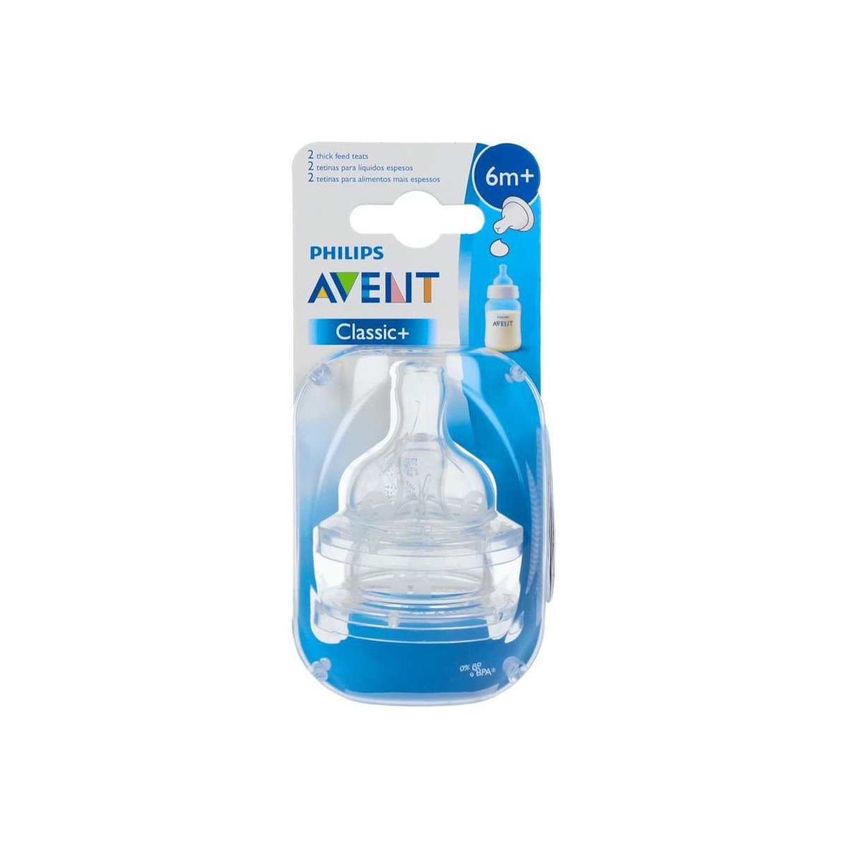 Tetina Avent Clasicas Liq. Espesos +6M 4967 2Uni