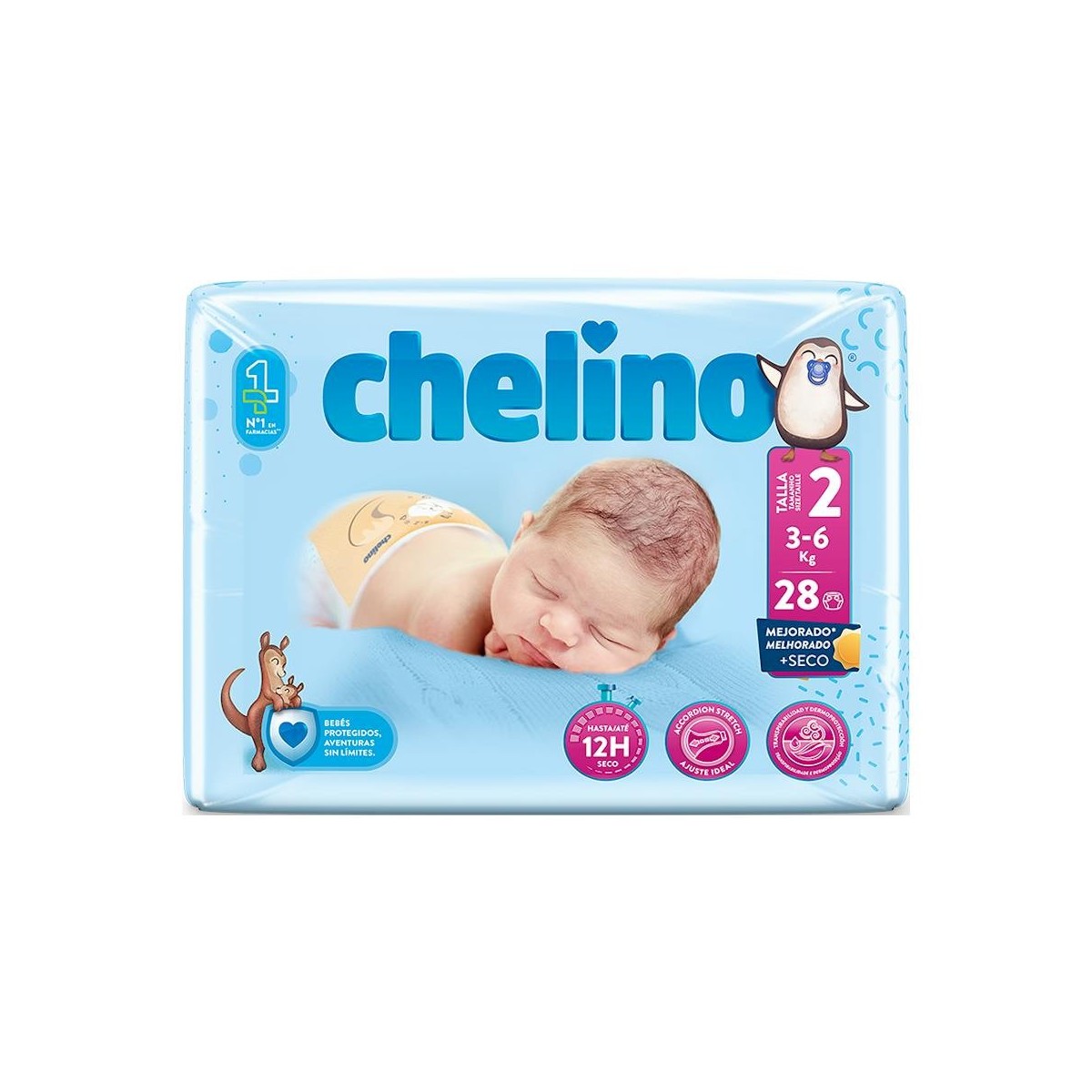 Chelino Pañal T-2. Recién Nacido. De 3 A 6 Kg....