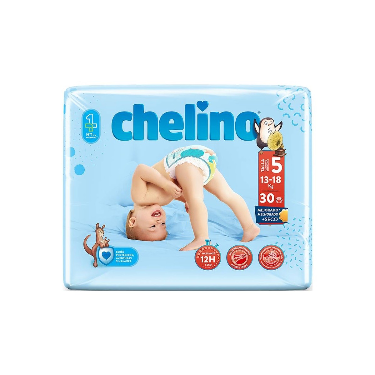 Chelino Pañal T-5. Pasitos. De 13 A 18 Kg. Bsa....