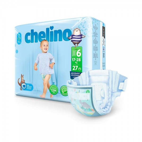 Chelino Pañal T-6 Junior. De 17 A 28 Kg. Bsa. 27 U.