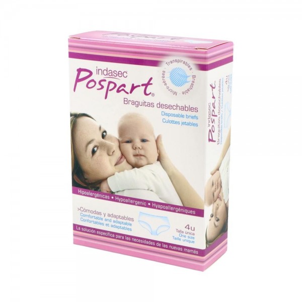 Indasec Pospart® Braguitas Desechables Talla Única 4U