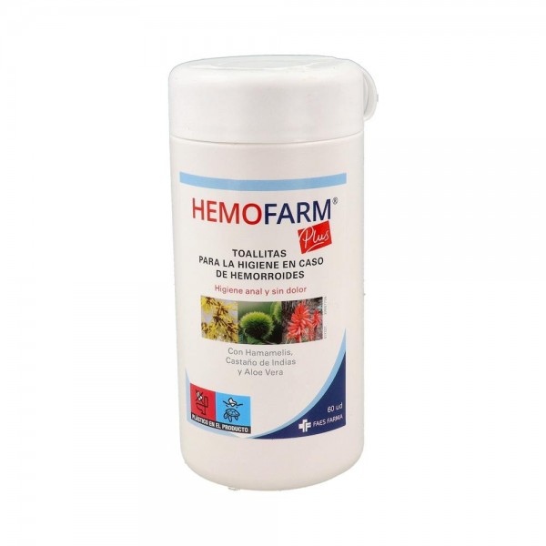 Toallitas Hemofarm Plus Bote 60 Un