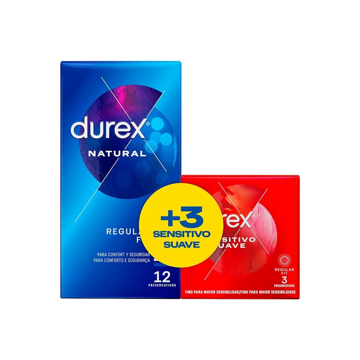 Durex Natural Easy On 12 Ud + 3 Ud Sensitivo Suave