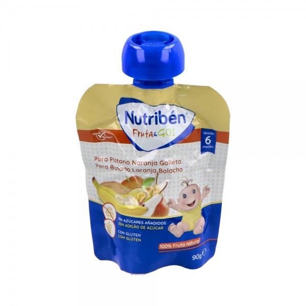Nutriben Fruta And Go Pera-Platano-Naranja-Galleta 90G