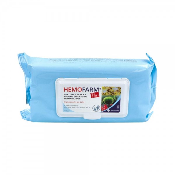 Toallitas Hemofarm Plus Sobre 60 U