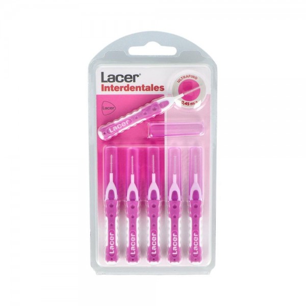Cepillo Interdental Lacer Ultrafino Recto Rosa 6 U