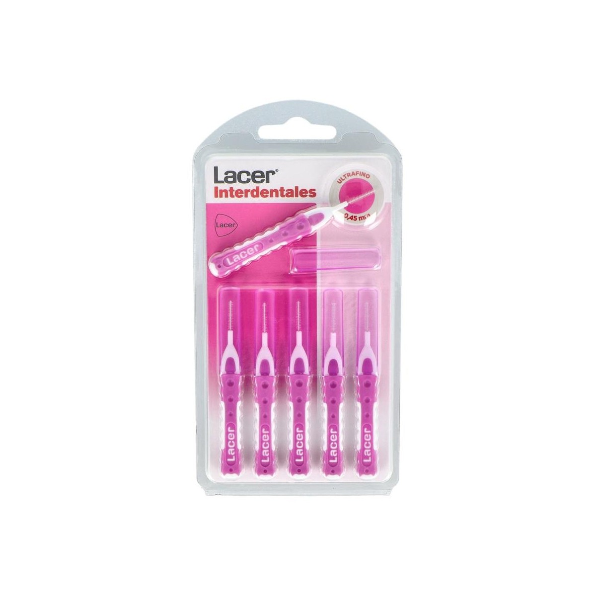 Cepillo Interdental Lacer Ultrafino Recto Rosa 6 U