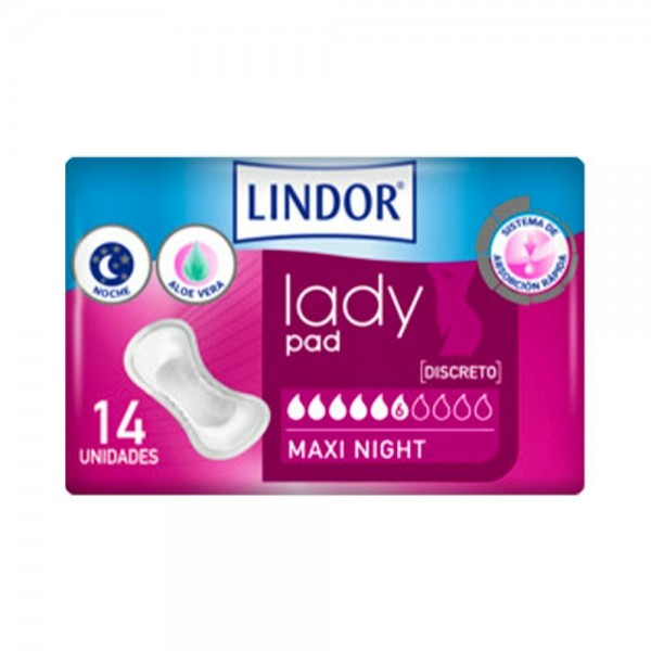 Lindor lady pad maxi night 6 drops