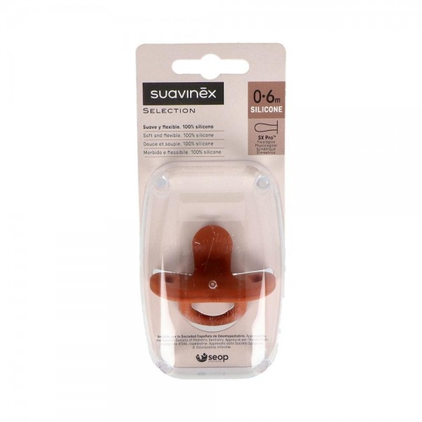 Chupete Suavinex Tetina Fisiologica Todo Silicona 0-6 M 1 Un