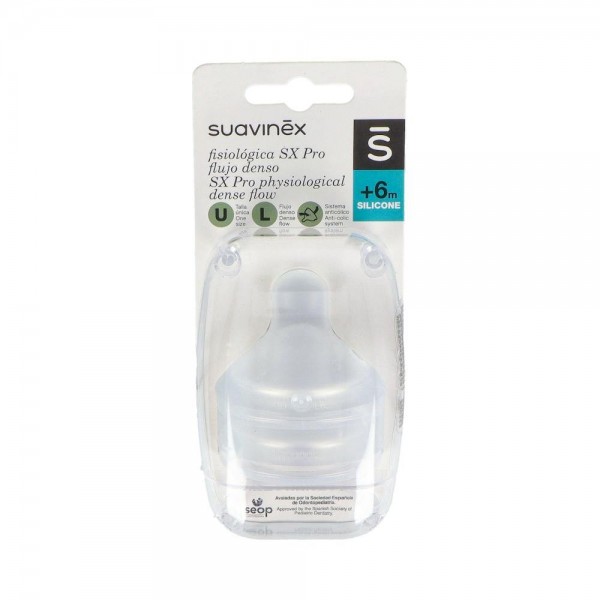 Tetina Fisiologica Suavinex Flujo L Silicona 2 Un