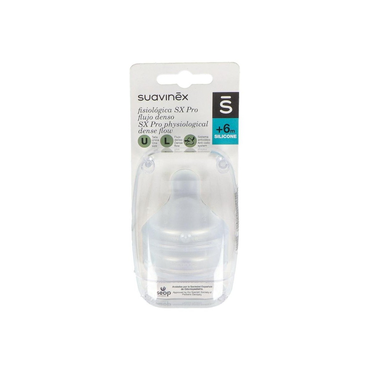 Tetina Fisiologica Suavinex Flujo L Silicona 2 Un