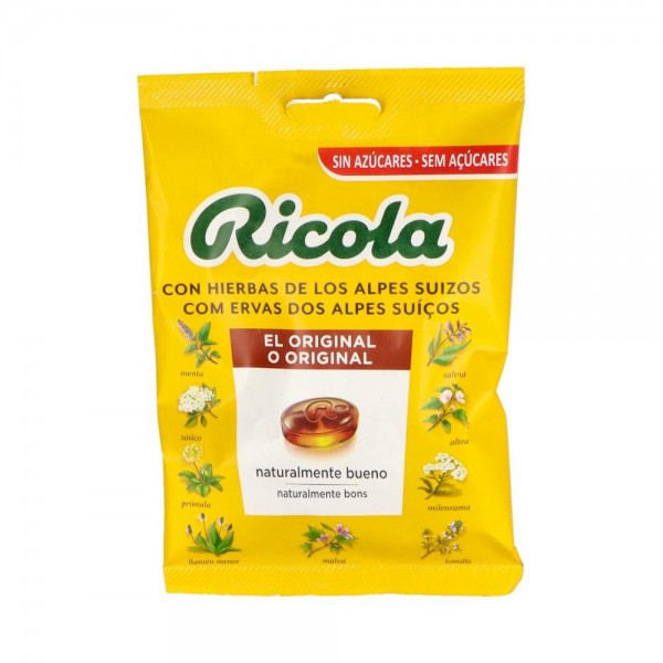 Ricola Caram Bolsa S/A Hierbas Stevia 70 G