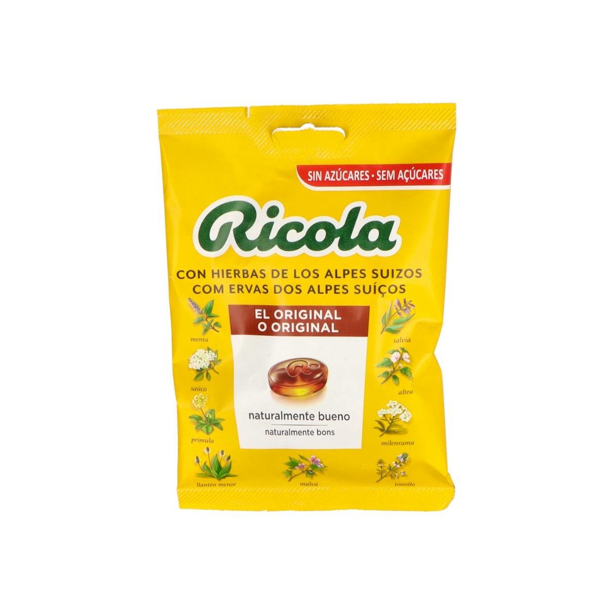 Ricola Caram Bolsa S/A Hierbas Stevia 70 G