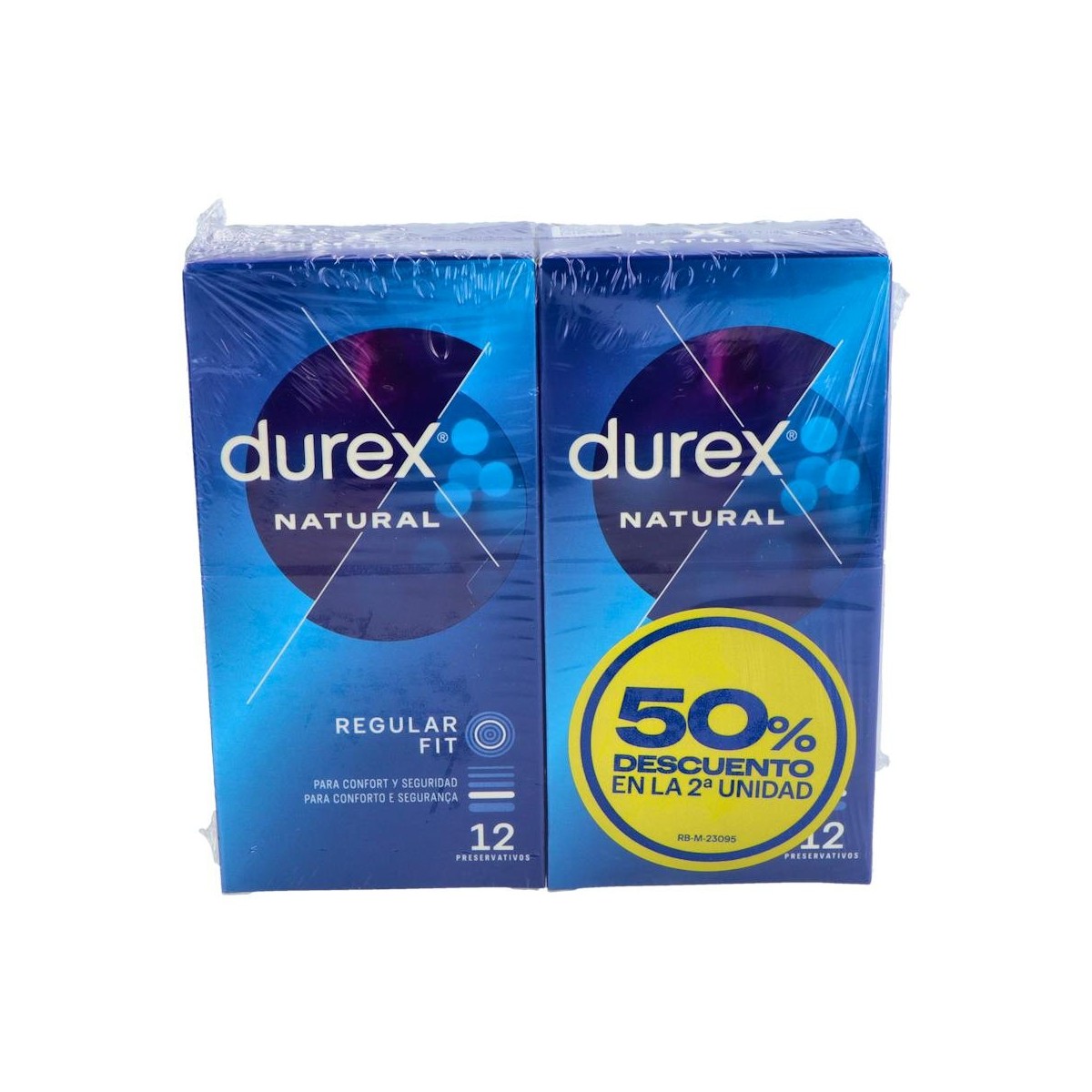 Profilactico Durex Duplo Natu Plus 12 U