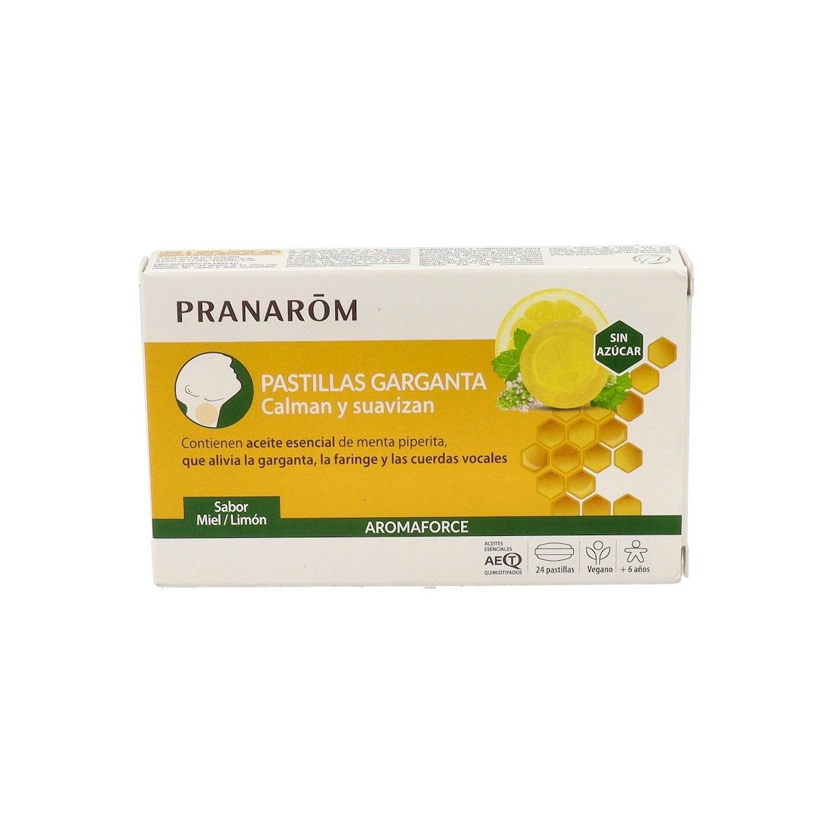 Pranarom Aromaforce Garganta Miel 24 Past