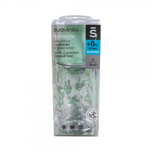 Biberon Suavinex B Ancha Premium Tet Sil 3 Pos 270 Ml